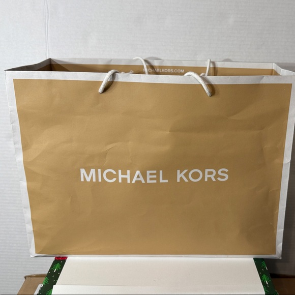 NWT Michael Kors Brown Logo Greenwich Large Grab Bag Tote Satchel MK Signature - Picture 13 of 14